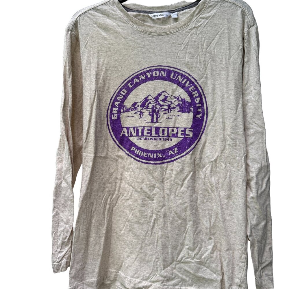 GCU Grand Canyon University Antelopes Camp David Long-Sleeve Tee Shirt, Med